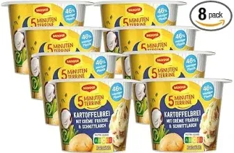 MAGGI 5 Minuten Terrine Kartoffelbrei mit Creme fraiche leckeres Fertiggericht Instant Kartoffel-Püree Kartoffel-Snack 8er Pack (8 x 53g) (8x53g) ab 7,60 € inkl. Prime-Versand (statt 11,92 €)