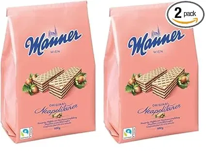 Schnäppchen, Deals Und Rabattcodes Des Tages - Manner Neapolitaner Vegane Knusprige Waffeln Mit Haselnusscreme 2Er Pack 400 G