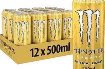 Monster Energy Ultra Gold - koffeinhaltiger Energy Drink mit fruchtigem Ananas-Geschmack, ohne Zucker und ohne Kalorien 12x500ml ab 11,42 € inkl. Prime-Versand (statt 18,00 €)