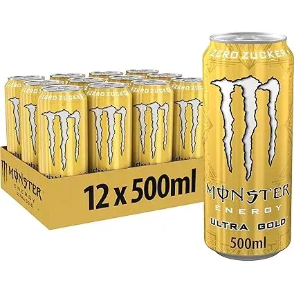 Schnäppchen, Deals Und Rabattcodes Des Tages - Monster Energy Ultra Gold Koffeinhaltiger Energy Drink Mit Fruchtigem Ananas-Geschmack Ohne Zucker Und Ohne Kalorien In Praktischen Einweg-Dosen 12 X 500 Ml