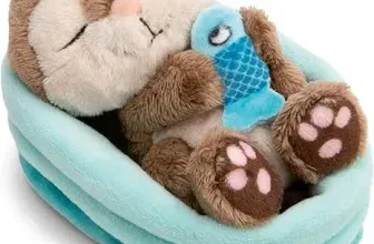 NICI Kuscheltier Otter mit Fisch 12cm schlafend im Körbchen für 8,99 € inkl. Prime-Versand