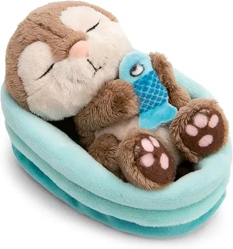 Schnäppchen, Deals Und Rabattcodes Des Tages: Nici Kuscheltier Otter Mit Fisch 12Cm Schlafend Im Körbchen