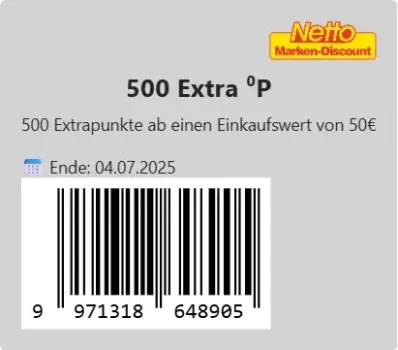 Netto MD Payback Aktion: 500 Extrapunkte am 04.07.