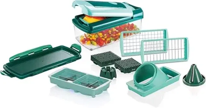 Nicer Dicer Fusion smart Gemüseschneider-Set 12tlg für 21,19 € inkl. Prime-Versand (statt 32,00 €)