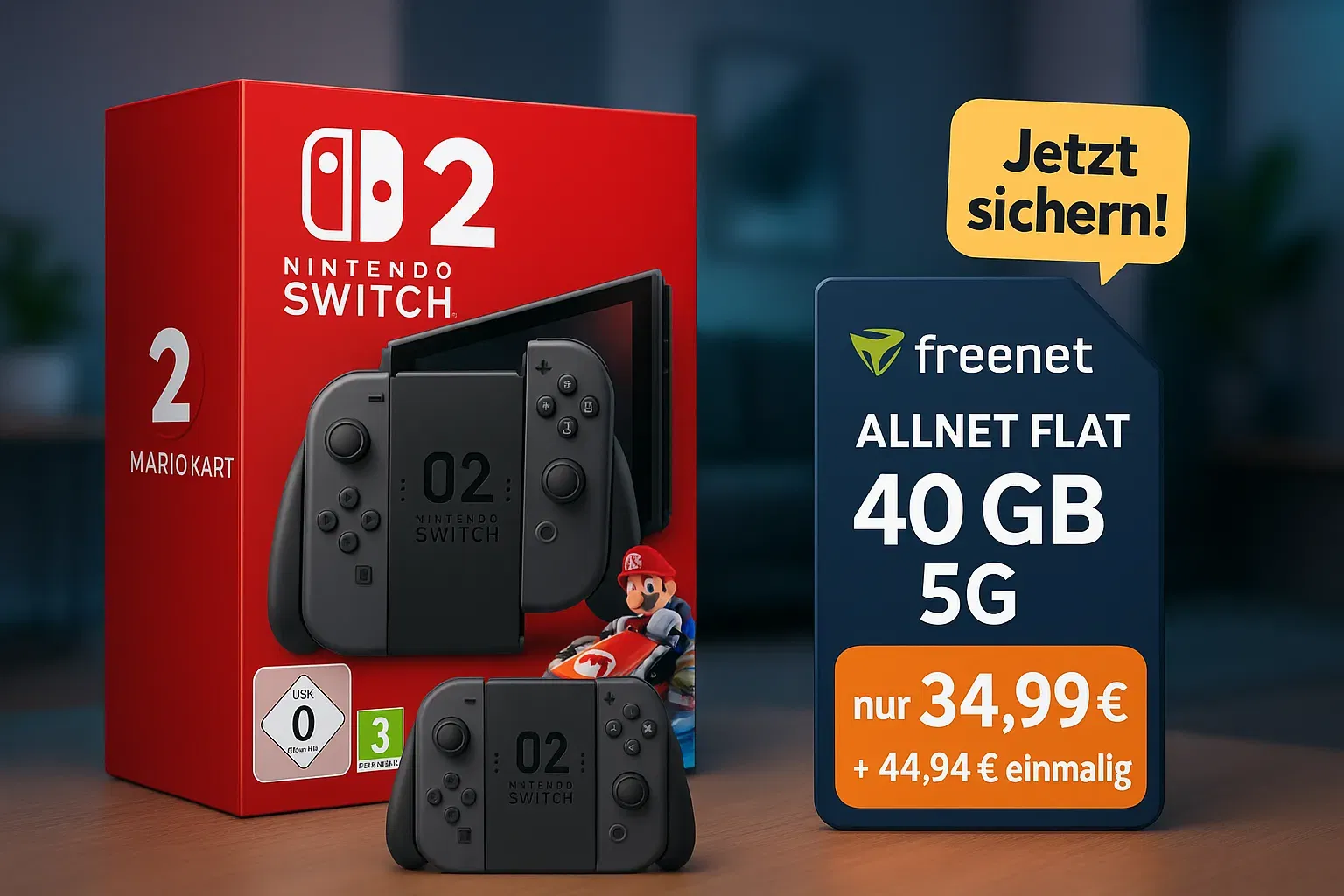 Schnäppchen, Deals Und Rabattcodes Des Tages - Nintendo Switch 2 Inkl. Mario Kart &Amp; Freenet Allnet Flat 40 Gb 5G