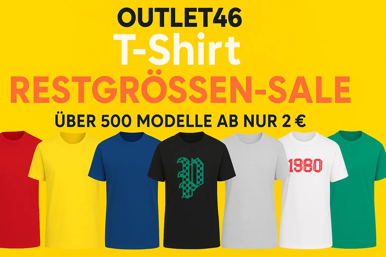 Schnäppchen, Deals Und Rabattcodes Des Tages - Outlet46 T-Shirt Restgrößen Sale