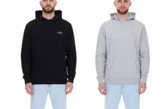 Schnäppchen, Deals und Rabattcodes des Tages - PLAYBOY Herren Baumwoll Pullover Langarm Shirt mit Kapuze Hoodie Schwarz oder Grau meliert