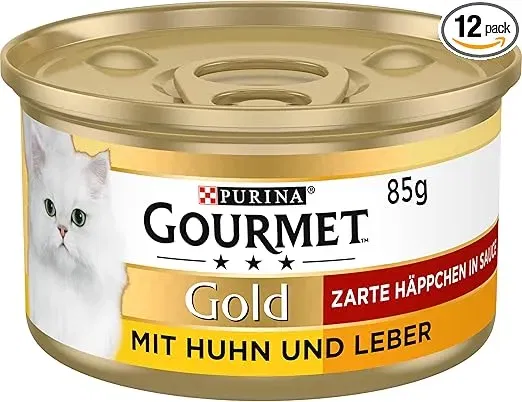 Schnäppchen, Deals Und Rabattcodes Des Tages - Purina Gourmet Gold Zarte Häppchen In Sauce Katzenfutter Nass Mit Huhn Und Leber 12Er Pack 12 X 85G