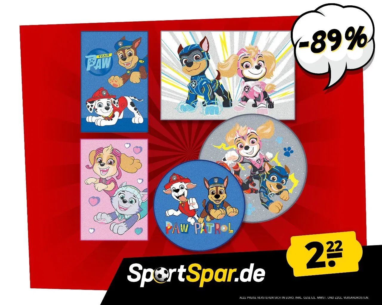 Schnäppchen, Deals Und Rabattcodes Des Tages - Paw Patrol Lizenz Teppiche