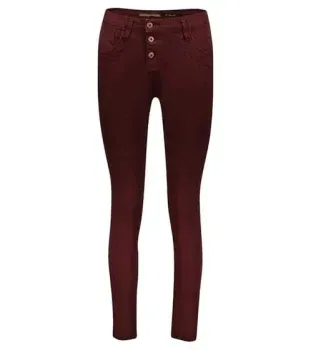 Please Damen Jeans Slim-Fit 14360933 Bordeaux-Rot (Gr. XS-L) für 16,98 € inkl. Versand (statt 69,95 €)