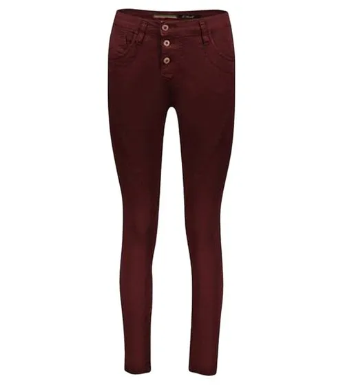 Schnäppchen, Deals Und Rabattcodes Des Tages: Damen Baumwoll-Jeans In Bordeaux-Rot