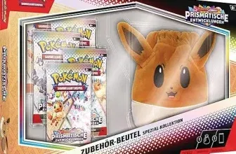 Pokémon-Sammelkartenspiel: Spezial-Kollektion Karmesin & Purpur – Prismatische Entwicklungen: Zubehör-Beutel für 34,99 € inkl. Prime-Versand (statt 53,65 €)