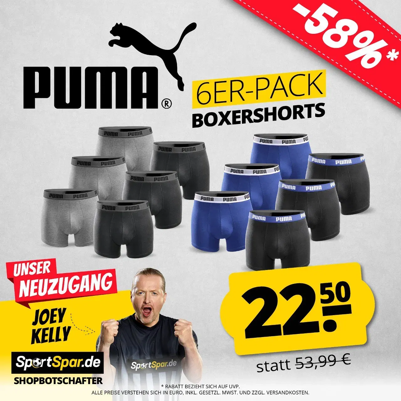 Schnäppchen, Deals Und Rabattcodes Des Tages: Puma Basic Boxer Herren Boxershorts 6Er Pack