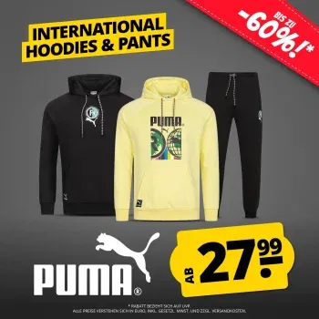 Puma International Herren Kapuzen Sweatshirt (2 Farben, Gr. XS bis XL) für 34,94 € inkl. Versand