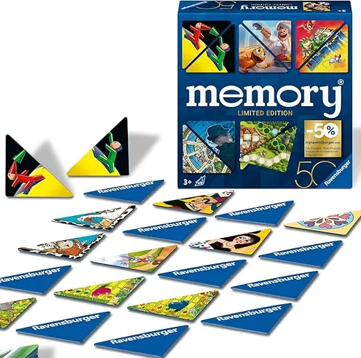 Ravensburger 22463 – Memory 50 Jahre Blaues Dreieck – Limitierte Jubiläums-Edition für 9,00 € inkl. Prime-Versand