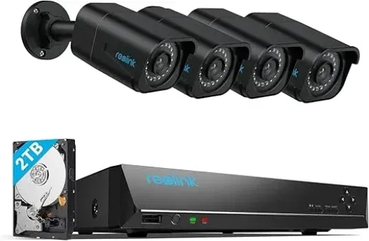 Reolink 4K Überwachungskamera Aussen Set 8CH Videoüberwachung mit RLK8-800B4 Schwarz für 489,98 € inkl. Versand (statt 629,99 €)