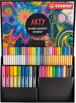 STABILO - Stifte-Set - Creative Set - ARTY - 55er Pack - Filzstifte mit dicker Keilspitze Filzschreiber Premium-Filzstifte für 54,57 € inkl. Versand (statt 67,99 €)
