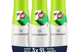 SodaStream Sirup 3x 7UP Zero Zucker – 1x Flasche ergibt 9 Liter Fertiggetränk Sekundenschnell zubereitet und immer frisch 440 ml ab 9,77 € inkl. Prime-Versand (statt 17,97 €)