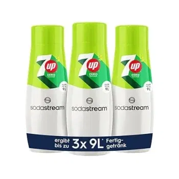 SodaStream Sirup 3x 7UP Zero Zucker – 1x Flasche ergibt 9 Liter Fertiggetränk Sekundenschnell zubereitet und immer frisch 440 ml ab 9,77 € inkl. Prime-Versand (statt 17,97 €)