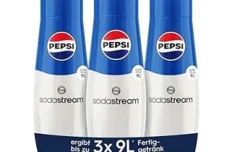 SodaStream Sirup 3x Pepsi Cola – 1x Flasche ergibt 9 Liter Fertiggetränk Sekundenschnell zubereitet und immer frisch 440 ml für 13,50 € inkl. Prime-Versand (statt 17,97 €)