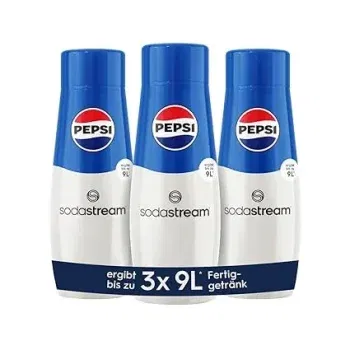 SodaStream Sirup 3x Pepsi Cola – 1x Flasche ergibt 9 Liter Fertiggetränk Sekundenschnell zubereitet und immer frisch 440 ml für 13,50 € inkl. Prime-Versand (statt 17,97 €)