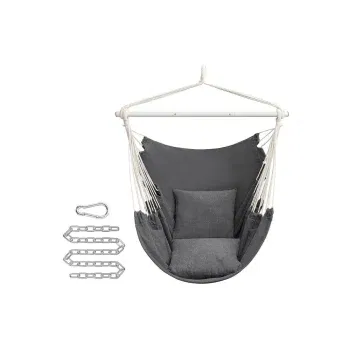 Songmics Hängesessel mit 2 Kissen und Metallkette schiefergrau für 22,99 € inkl. Versand