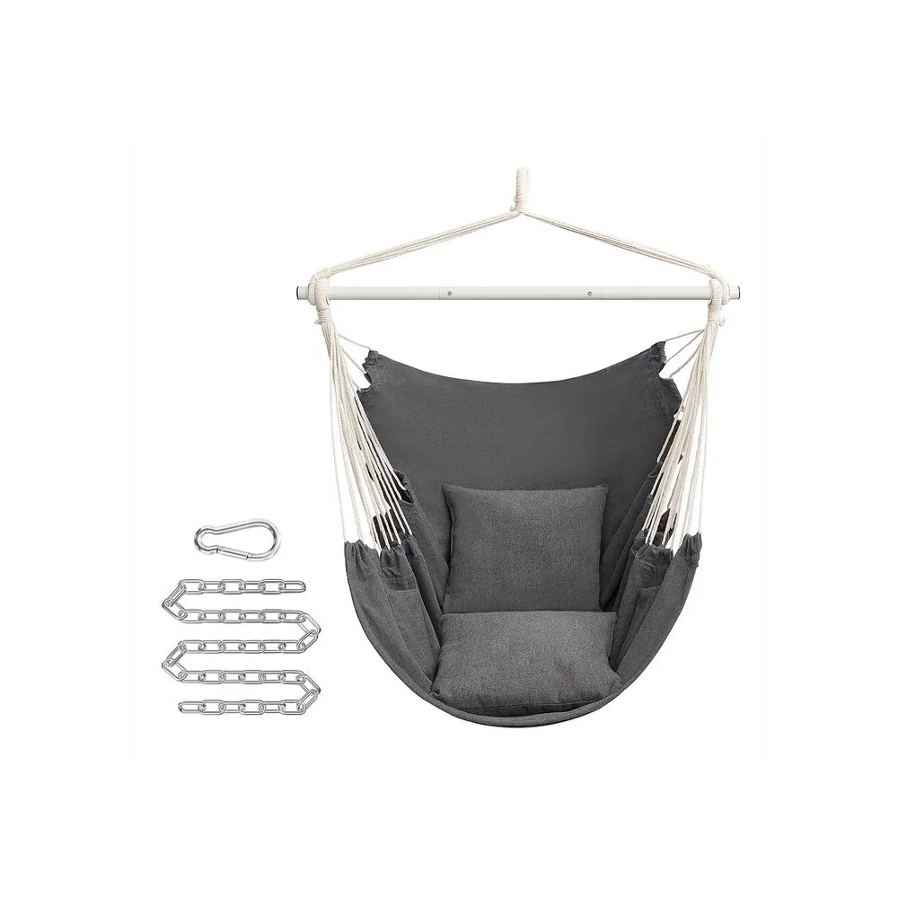 Schnäppchen, Deals Und Rabattcodes Des Tages: Songmics Hängesessel Mit 2 Kissen Und Metallkette Schiefergrau