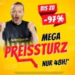 Sportspar Mega Preissturz: Mega Sale Mit Bis Zu 97 % Rabatt (Auf Uvp)
