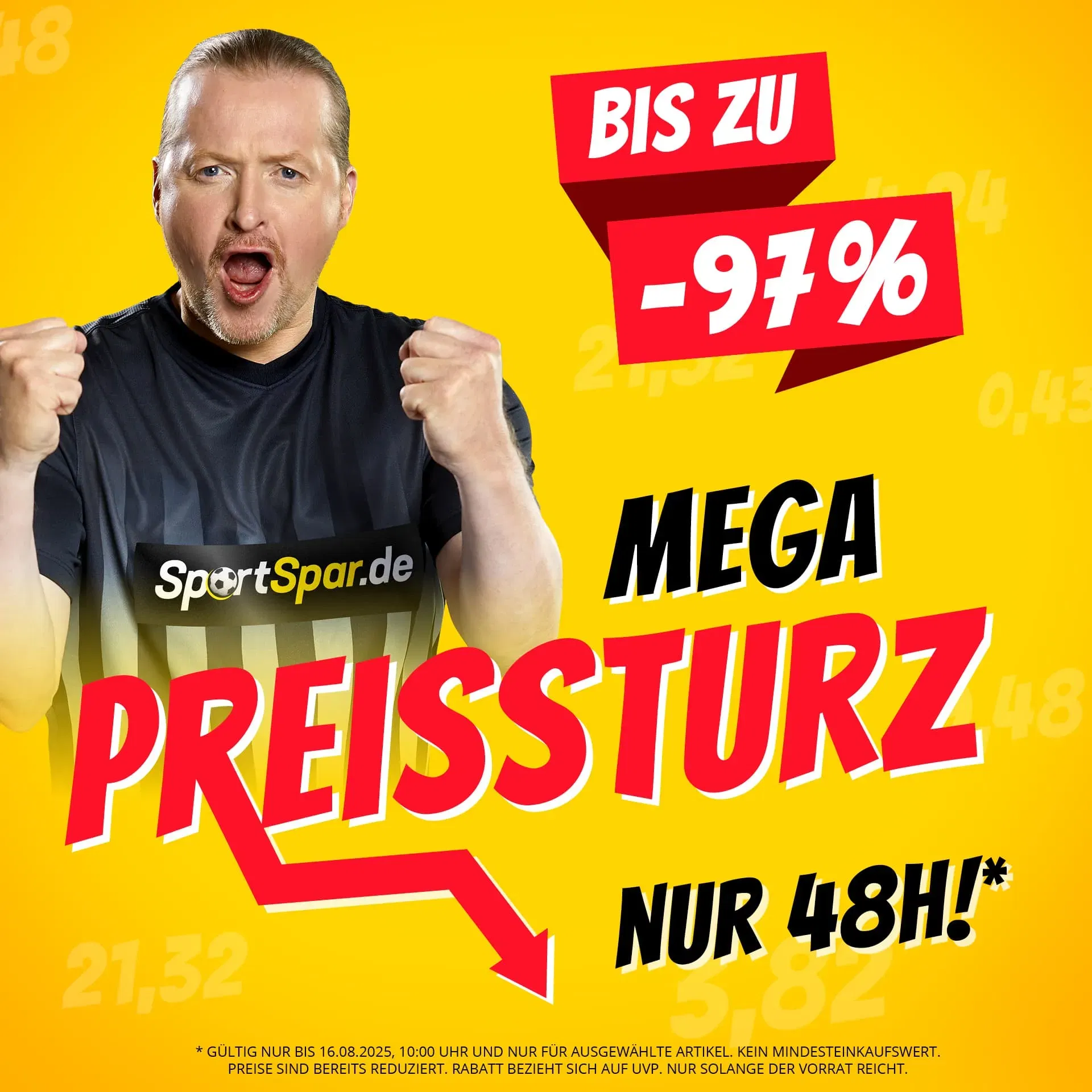 SportSpar Mega Preissturz: Mega Sale mit bis zu 97 % Rabatt (auf UVP)