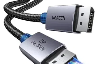 UGREEN 16K Displayport Kabel 2.1 16K 10K 60Hz 8K 120Hz 4K 240Hz 165Hz 144Hz DP kabel 80Gbps mit HDR FreeSync (2M) für 9,02 € inkl. Prime-Versand (statt 12,99 €)