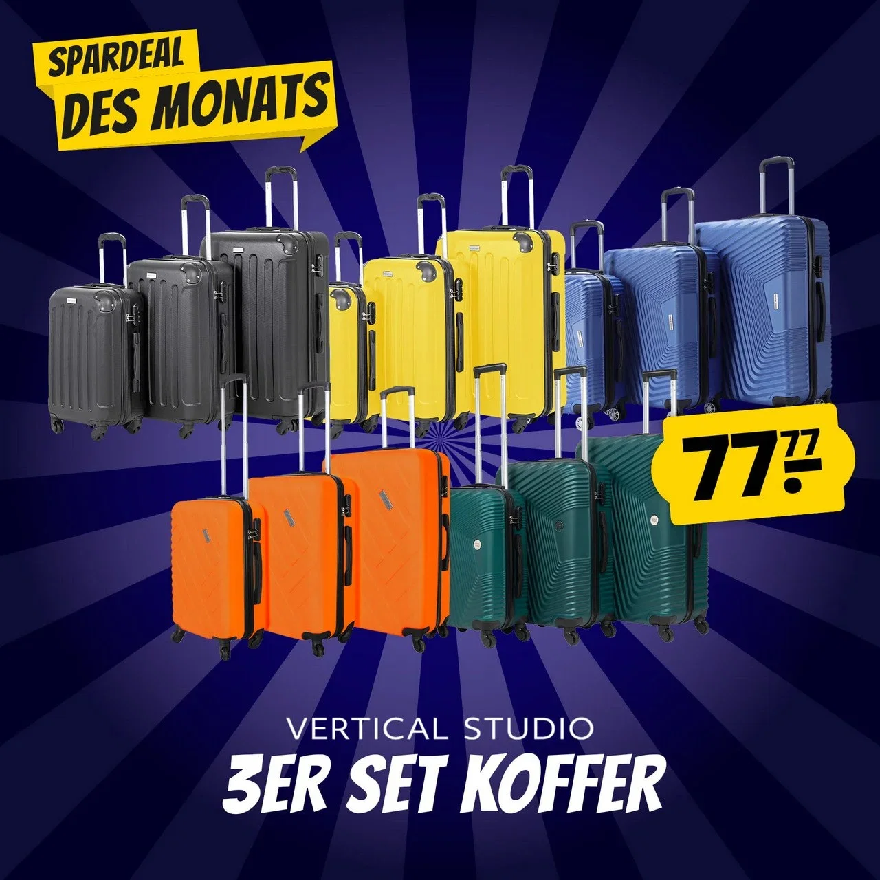 VERTICAL STUDIO Koffer 3er-Set (22 Farben, 20″ 24″ 28″)