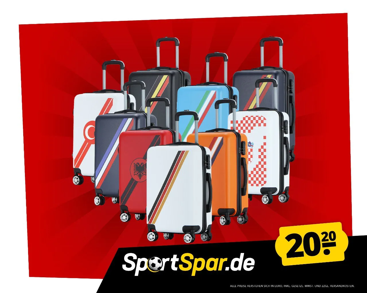 VERTICAL STUDIO Länder Handgepäck (10 Styles) für 25,15 € inkl. Versand
