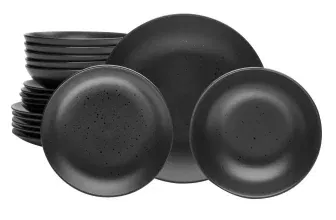 Van Well Tafelservice Luna Schwarz 18-teilig ab 35,94 € inkl. Versand