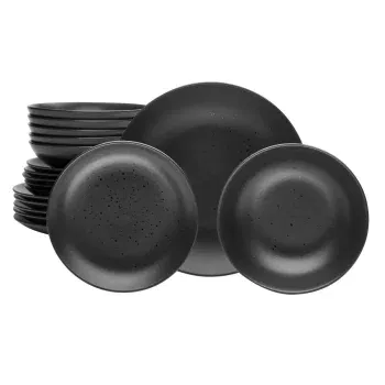 Van Well Tafelservice Luna Schwarz 18-teilig ab 35,94 € inkl. Versand