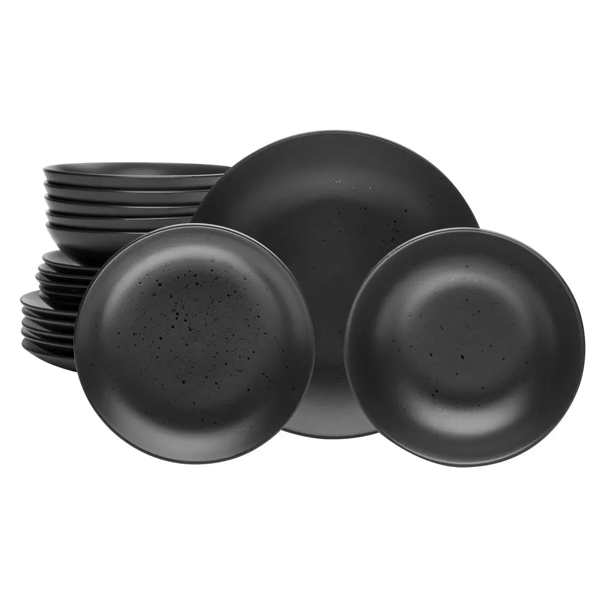 Schnäppchen, Deals Und Rabattcodes Des Tages - Van-Well-Tafelservice-Luna-Schwarz-18-Teilig