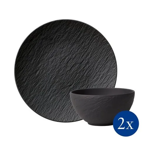 Schnäppchen, Deals Und Rabattcodes Des Tages - Villeroy &Amp; Boch Manufacture Rock Geschirr Set 4-Teilig
