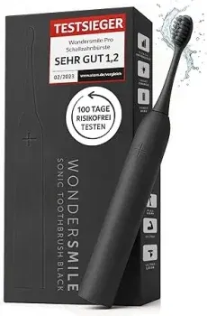 Wondersmile Schallzahnbürste PRO-TÜV-geprüft – Elektrische Zahnbürste 4 Programme (Ultimate Black) für 69,90 € inkl. Versand (statt 89,90 €)