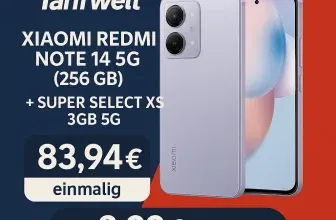 Schnäppchen, Deals und Rabattcodes des Tages: Xiaomi Redmi Note 14 5G 256 GB Super Select XS 3GB 5G
