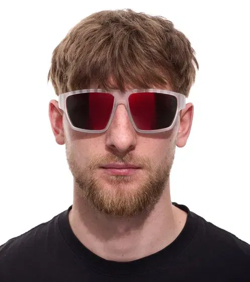 Schnäppchen, Deals Und Rabattcodes Des Tages - Adidas Sport Herren Sonnenbrille Mit Rot-Orangenen Gläsern Und Transparenten Bügeln Lauf-Brille Sp0008-6126G Transparent