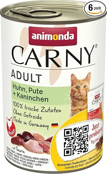 Schnäppchen, Deals Und Rabattcodes Des Tages - Animonda Carny Adult Huhn Pute Kaninchen 6 X 400 G Katzennassfutter