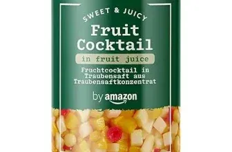 Fruchtcocktail by Amazon In Traubensaft aus Traubensaftkonzentrat (4x411g) ab 7,55 € inkl. Prime-Versand