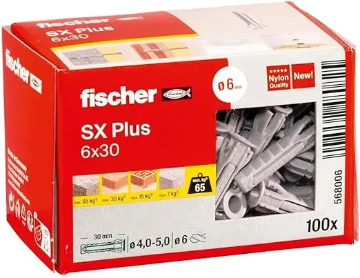 Schnäppchen, Deals Und Rabattcodes Des Tages: Fischer Spreizdübel Sx Plus 6 X 30 - Schachtel Mit 100 Nylondübeln