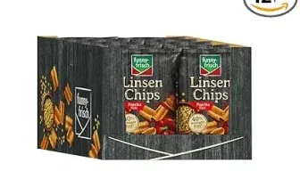 Funny-Frisch Linsen Chips Paprika 12er Pack (12x90g) ab 16,32 € inkl. Prime-Versand