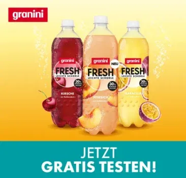 Probiert granini FRESH gratis – Sommeraktion 2025 mit Geld-zurück-Garantie!