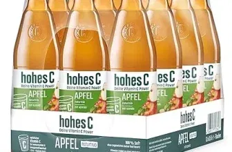 Hohes C Apfel naturtrüb (12 x 05l – 100% Saft Apfelsaft Vitamin C ohne Zuckerzusatz laut Gesetz vegan) ab 9,06 € inkl. Prime-Versand zzgl. Pfand (statt 13,48 €)