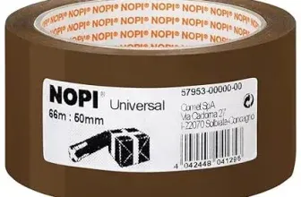 tesa NOPI Packband – vielseitiges Verpackungsband aus Polypropylen geräuscharm abrollbar – lösungsmittelfrei und abriebfest – 66 m x 50 mm – braun für 1,79 € inkl. Prime-Versand (statt 2,49 €)