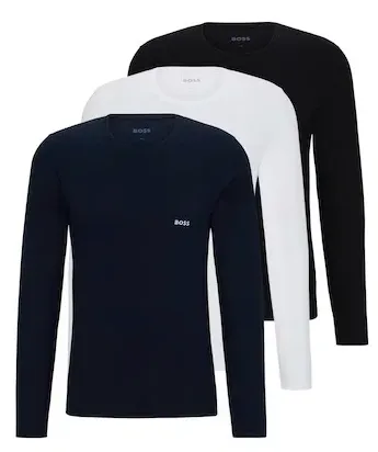 3er Pack BOSS R-Neck LS-Shirts für 33,56€ inkl. Prime Versand (statt 51€)