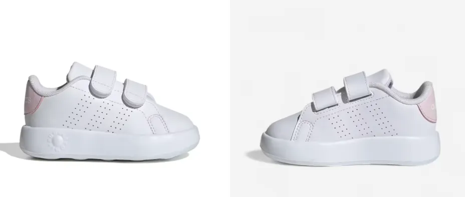 ADIDAS Turnschuhe Baby Grösse 23 bis 27 – Advantage weiss/rosa für 14,94 € inkl. Versand (bei Abholung 9,99 €) statt 25,94 €