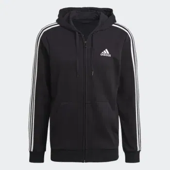 Adidas Essentials French Terry 3-Streifen Kapuzenjacke GK9032 (Gr. XS bis 2XL) für 26,00 € inkl. Versand (statt 40,00 €)