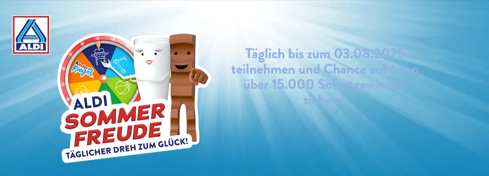 Aldi Sommerfreude Gewinnspiel mit einer täglichen Chance auf einen von über 15.000 Sofortgewinnen